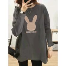 新款上衣秋装2024新款春秋打底衫长袖t恤女宽松纯棉衣服大码秋季