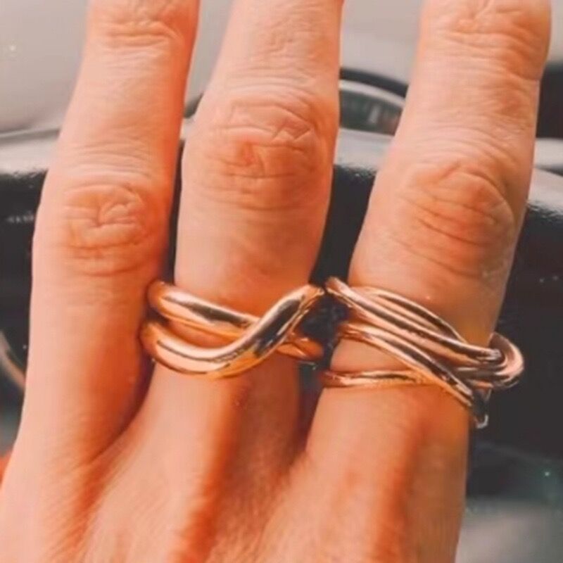 Rings Classification Titanium Steel Simple Style Cross Rings