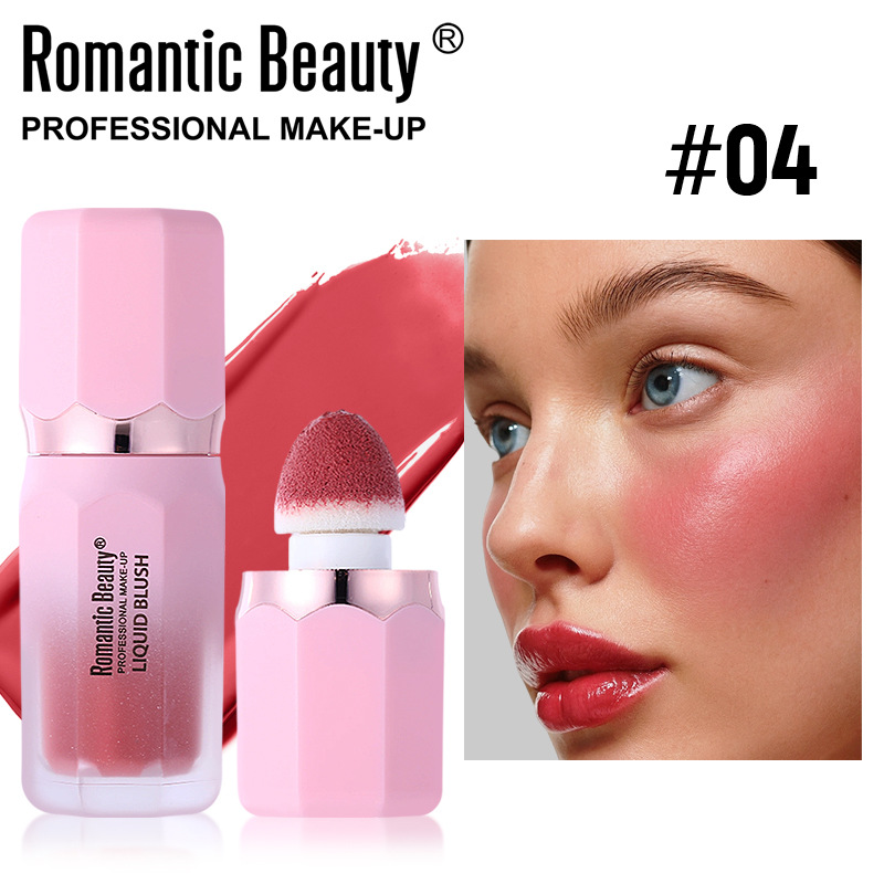 El blush líquido transfronterizo es un blush polivalente, un blush mate, un blush de color natural duradero.