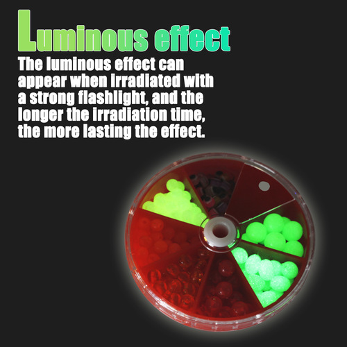 Liegao Road Asian blocking beads luminous green red fish eye luminous beads road skating fishing gear accessories Cross-border anti-collision blocking beans