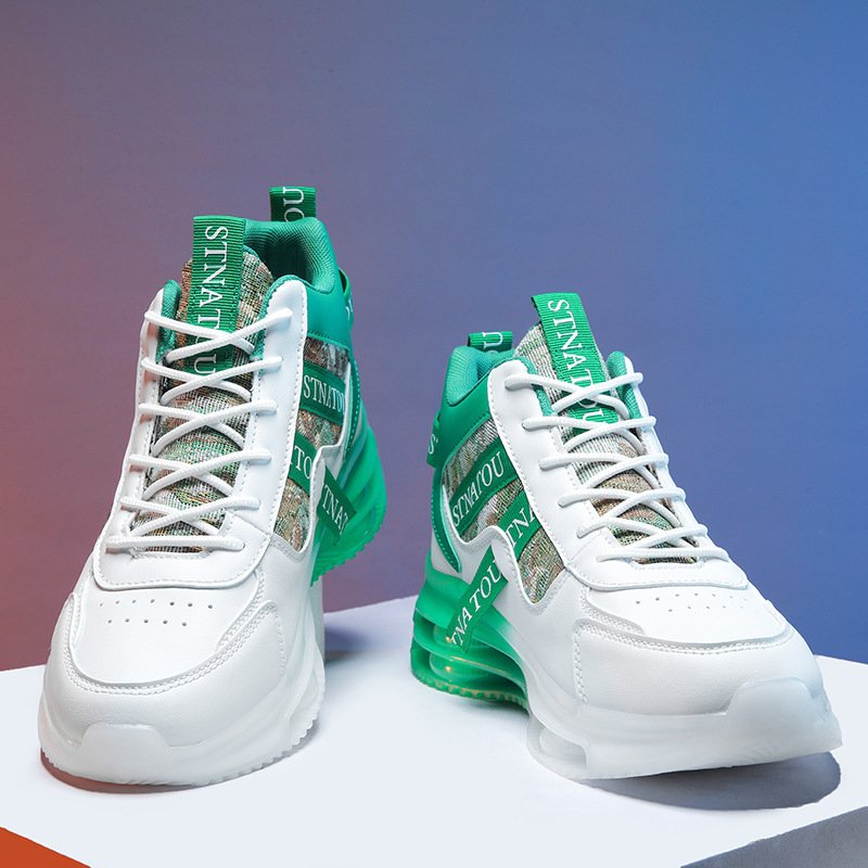 Zapatillas altas para hombre Otoño e Invierno nuevos hombres estudiantes jóvenes deportes correr casual suave altura inferior aumento zapatos de moda