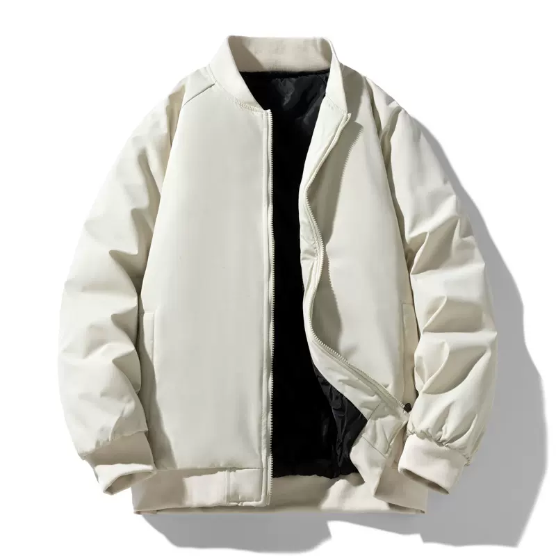 定制男装棉服休闲潮流棒球服棉衣大码宽松插肩袖男外套印LOGO批发