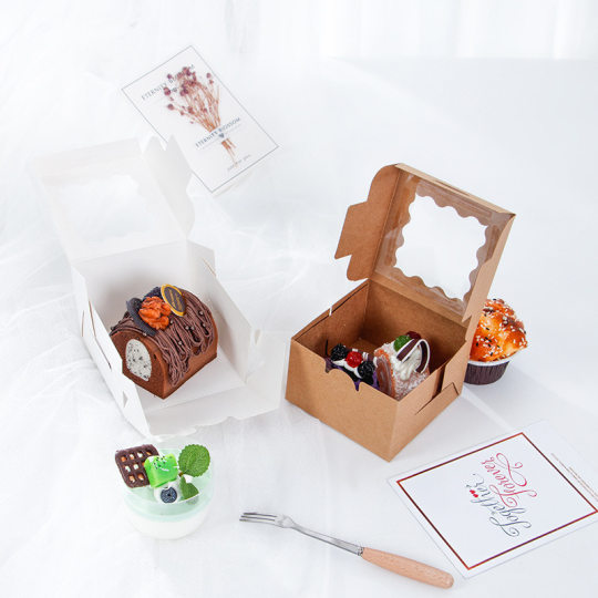 1/2/4/6/12 Cupcake Packaging Box Egg Tart Dessert Packaging Box Maffen Box Baking West Point Picnic Box