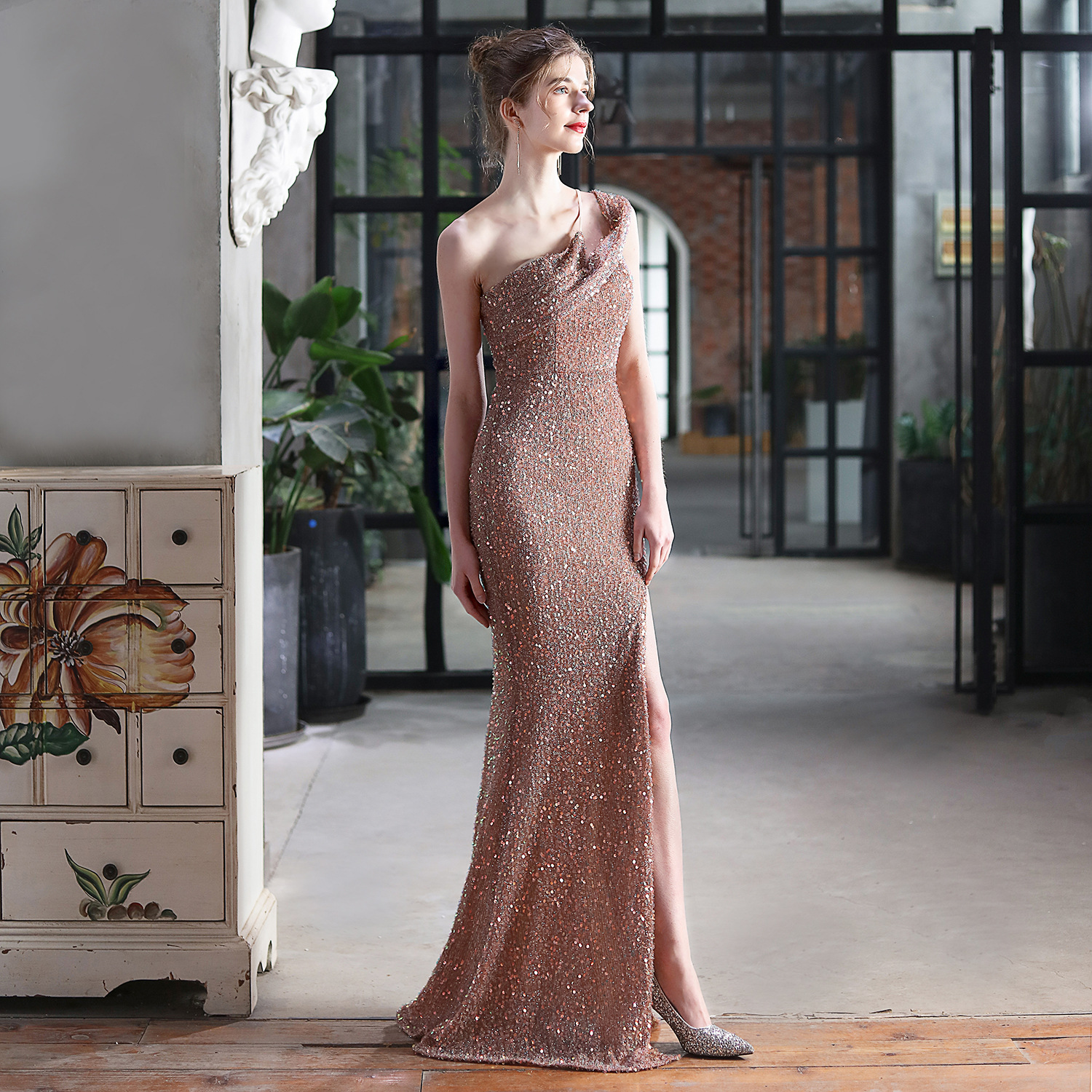 D9239 1400K VÁY ĐẦM LIỀN THÂN DỰ TIỆC NỮ YIEOUBA SEXY GỢI CẢM SEXY THỜI TRANG NỮ G04 SẢN PHẨM MỚI