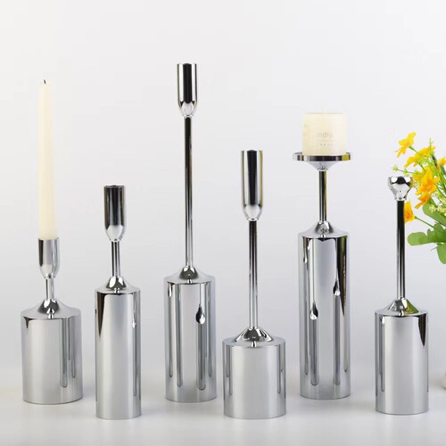 Metal Candlestick Minimalist Wedding Photography Prop Sample Room Candles Candlelight Dinner Table Balloon Party Ornament