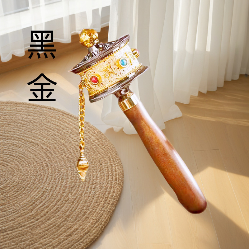 チベット回転金筒手回しチベットお土産手持ち回転筒ラサ回転筒小道具写真撮影用プラスチック加重|undefined
