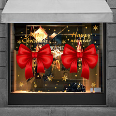クリスマスのショーウインドーのシーンは店舗のガラスを配置して引き戸を押して絵を描きます。