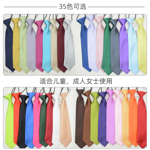Solid color children's tie for female primary and secondary school students kindergarten baby bow black red school uniform uniform accessories trendy