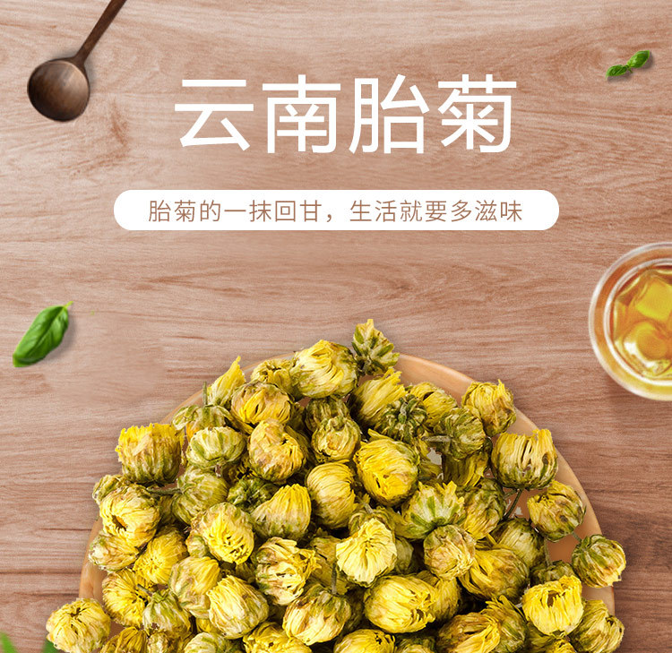 Dried Chrysanthemum Bud Tea Tai Ju Floral Herbal Tea Loose Flower Tea 40g Can specifications