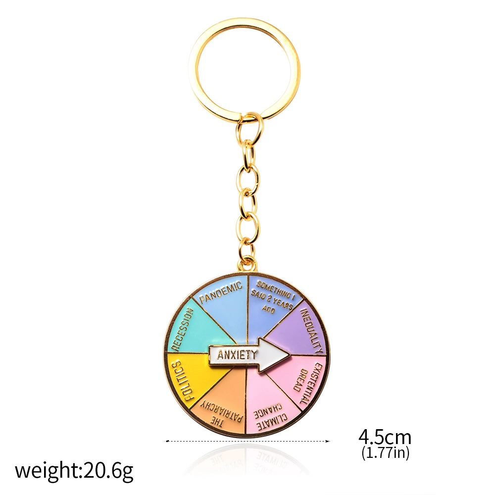 Rainbow emotional adjustable keychain, badge, brooch