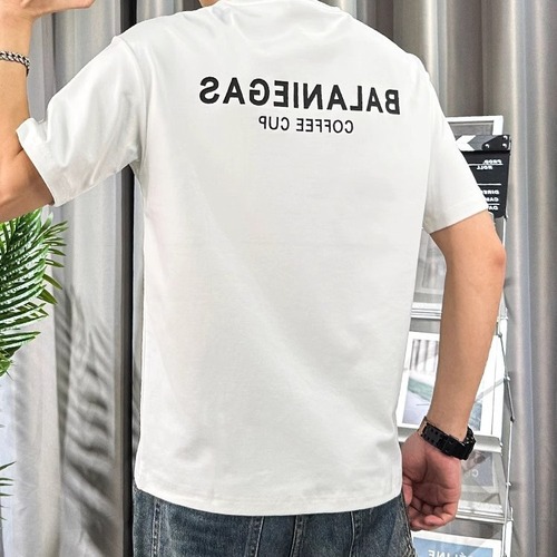 Men's Summer Letter Print T-Shirt Trendy Casual Loose American Style Top