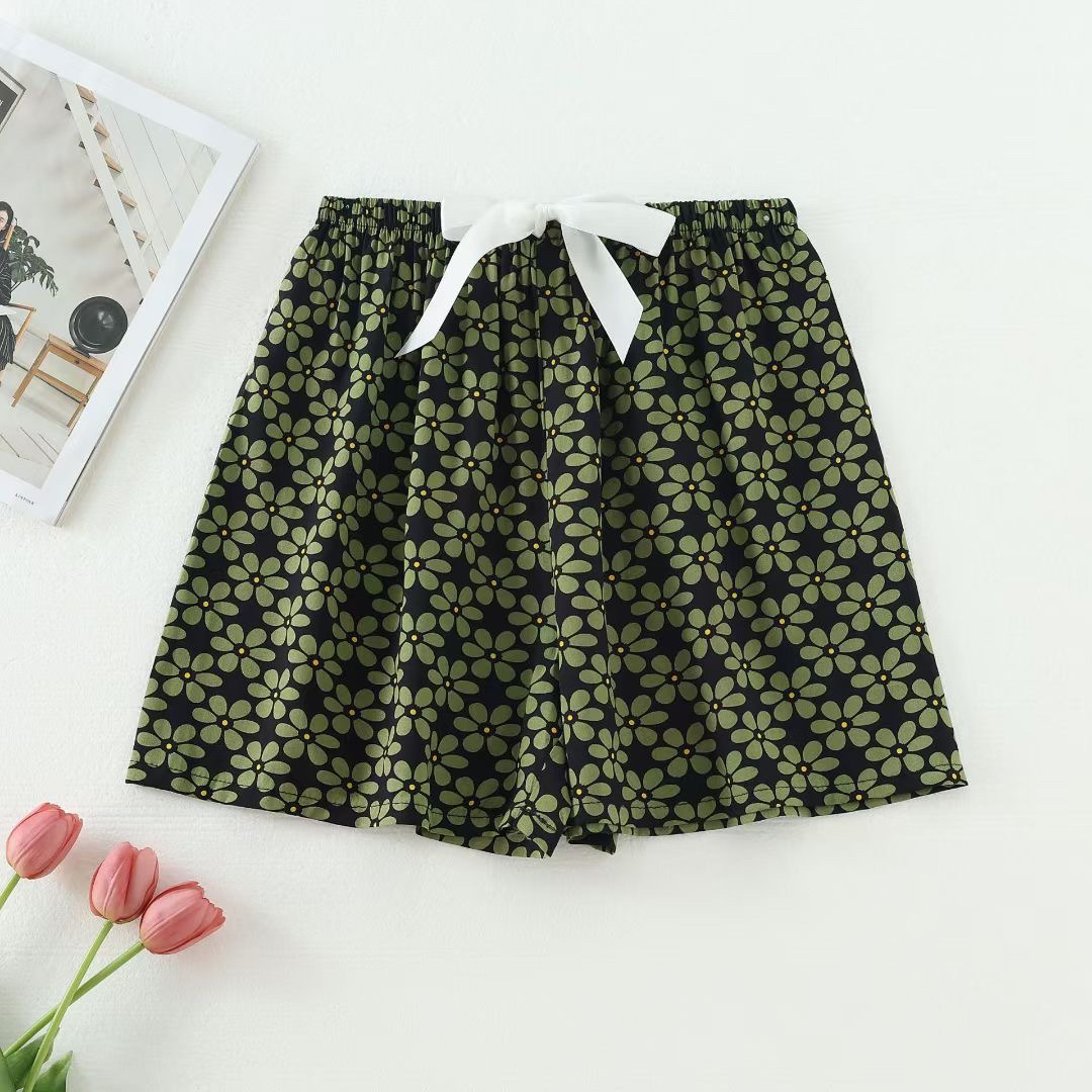 ¡Ropa para dormir! Pijama de seda de algodón pantalones cortos de verano para mujer