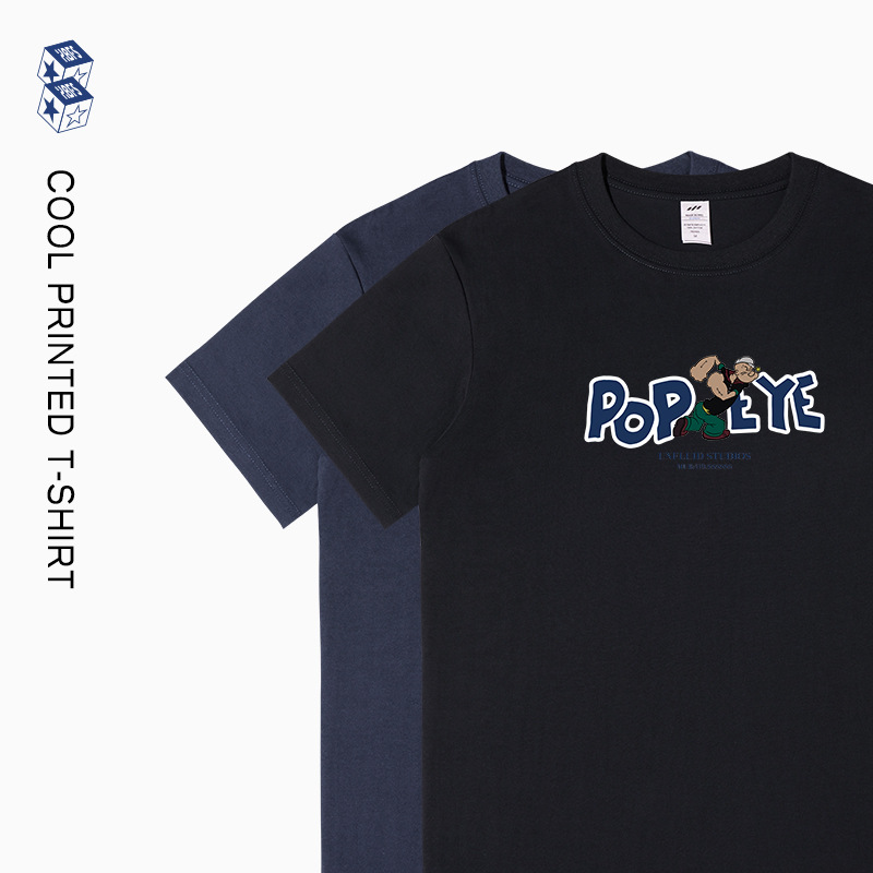 重磅230g短袖男t恤纯棉美式简约潮牌感男士衣服夏季男装半袖