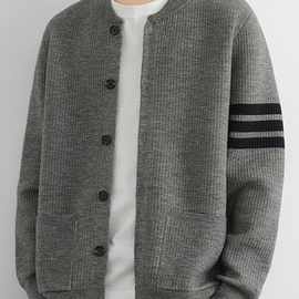 春季男装针织开衫外套男冬季2025新款毛衣夹克男保暖高品质毛线衣