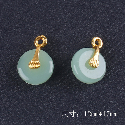 Pendant with a crystal and agate, butterfly knot bell pendant, DIY bracelet and necklace accessories 