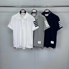 工厂直营TB汤姆夏季新款袖子四杠经典短袖翻领POLO短袖衫