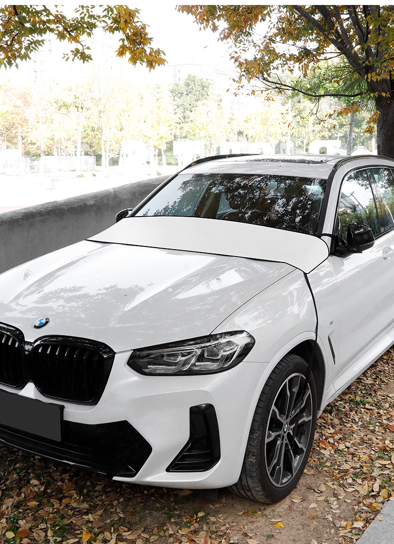 Car Front Windshield Anti-Leaf Net, Front Window Glass Rain Gutter Anti-Bird Droppings Leaf Net, Magic Wiper Dust Cover, Car Cover