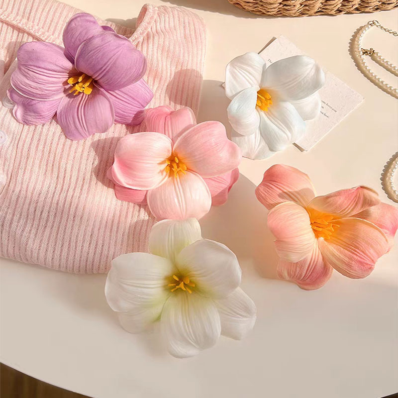 Holiday, Daily Occasion Foam Material Elegant Sweet Women's Flower Plumeria Foam Hair Clip