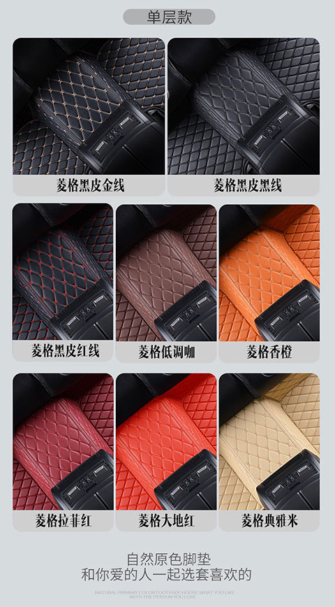 Car Wire Ring Floor Mats Single Piece Car Interior Main Driver and Passenger Rear Carpet Type Car Mats Special Car Models