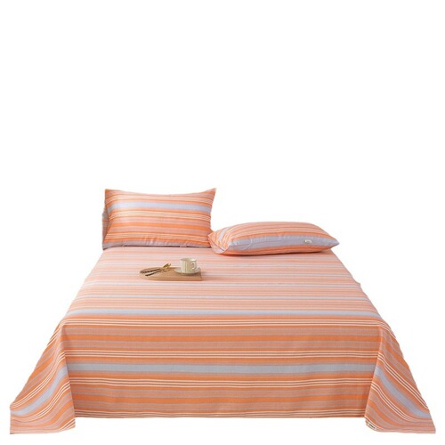 Pure cotton old coarse cloth bed sheets single piece 100 cotton linen sheets and fitted sheets three-piece set cotton and linen double kang single mat