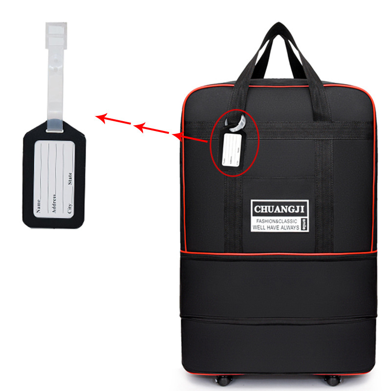 Bolso de viaje de expansión de múltiples capas plegable transfronterizo, equipaje de gran capacidad, equipaje aéreo, almacenamiento en movimiento, remolcador, bolsa de lona