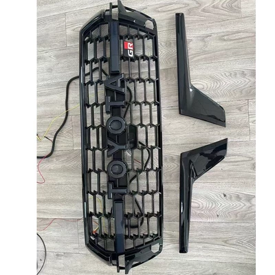 Suitable for 2016-2022 Toyota Land Cruiser LC200, GR model full-grid grille modification with lights (Zhongwang) - black