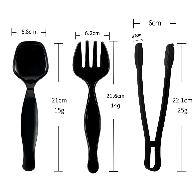 Cuchillos y tenedores de banquete desechables transfronterizos cucharas y tenedores de servicio de fiesta Amazon cucharas y tenedores de plástico abrazadera de cubiertos