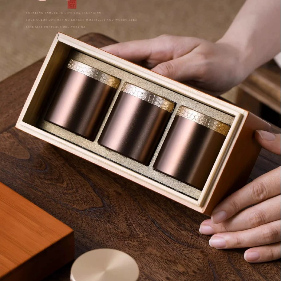 Небольшая чайная банка, пробная упаковка, 6 маленьких банок, 12 чашек, изысканная упаковка для чая, подарочная коробка, пустая коробка, бамбуковая коробка, черный чай, зеленый чай, подарок