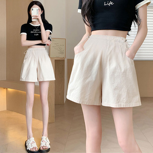 Maternity Shorts Summer Thin Outer Wear 2025 New Loose Casual Hot Pants Without Belly Support A-Line Wide-Leg Three-Point Pants