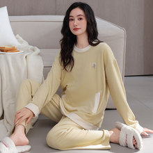 海岛绒睡衣女士秋冬季新款薄绒加绒可外穿保暖高级感珊瑚绒家居服