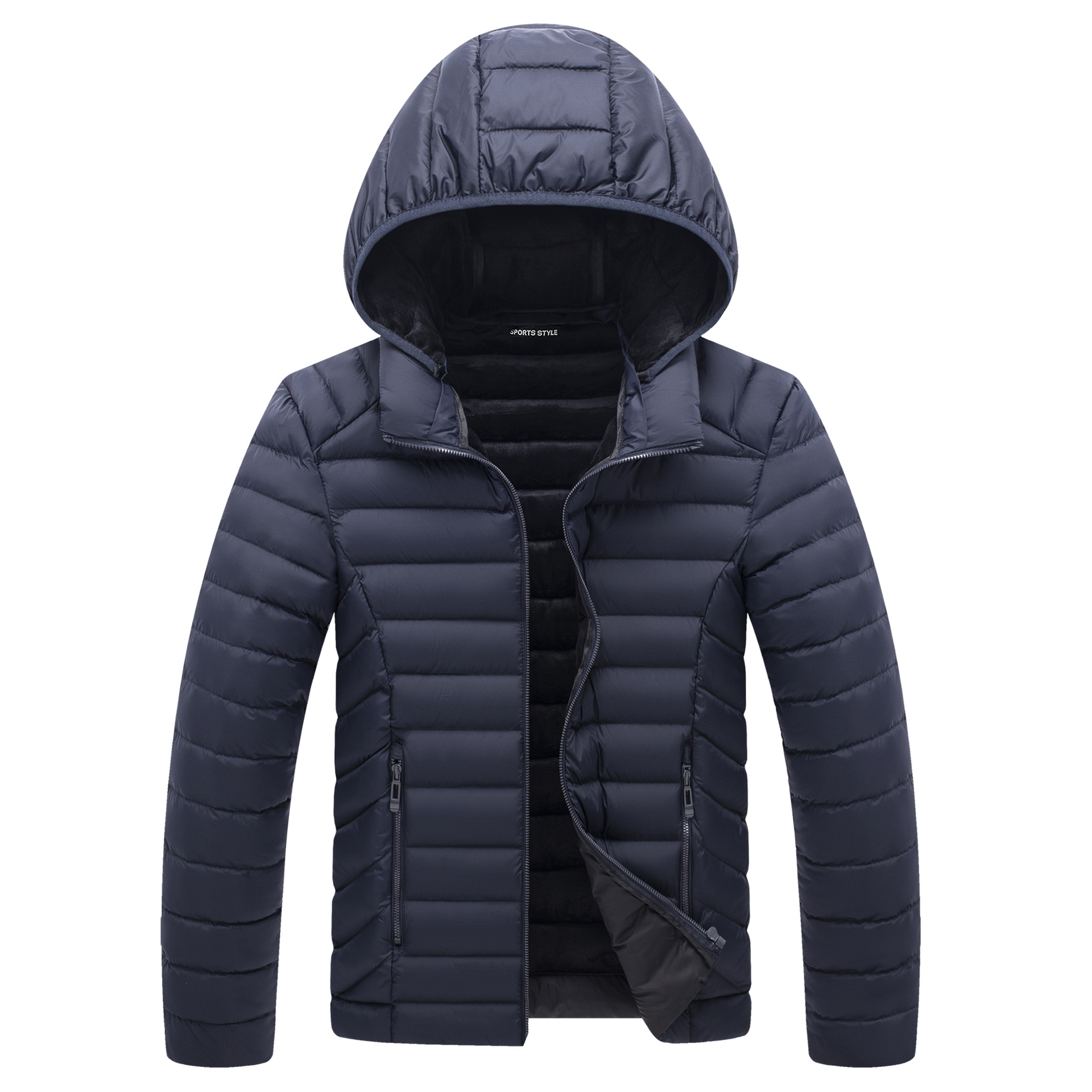 Amazon transfronterizo de los hombres de lana forrada engrosada ropa de algodón acolchado con capucha Pat ropa de algodón acolchado costilla de algodón europeo y americano de suministro de comercio exterior al por mayor