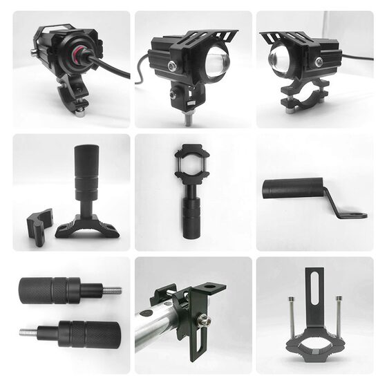 Motorcycle bumper pipe clamp bracket Fender damping bracket universal accessories modified LED spotlight fixed lamp holder