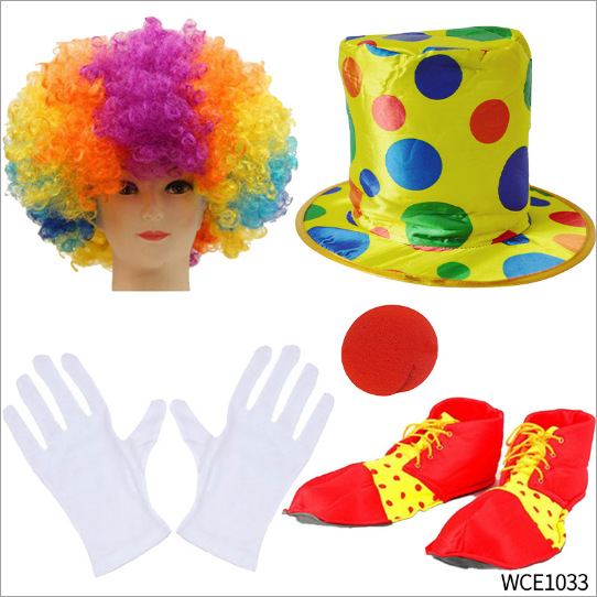 Pascua payaso accesorios de vestir accesorios divertidos sombreros pajarita tirantes zapatos calcetines payaso nariz roja