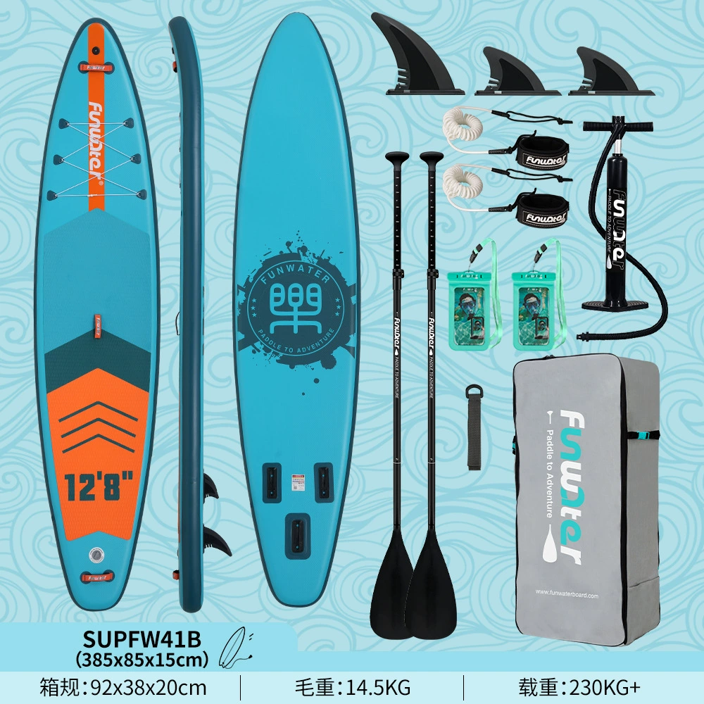 Надувная SUP Funwater для серфинга-стэнд-ап, варианты 335–385 см с веслом/сиденьем/основанием под камеру