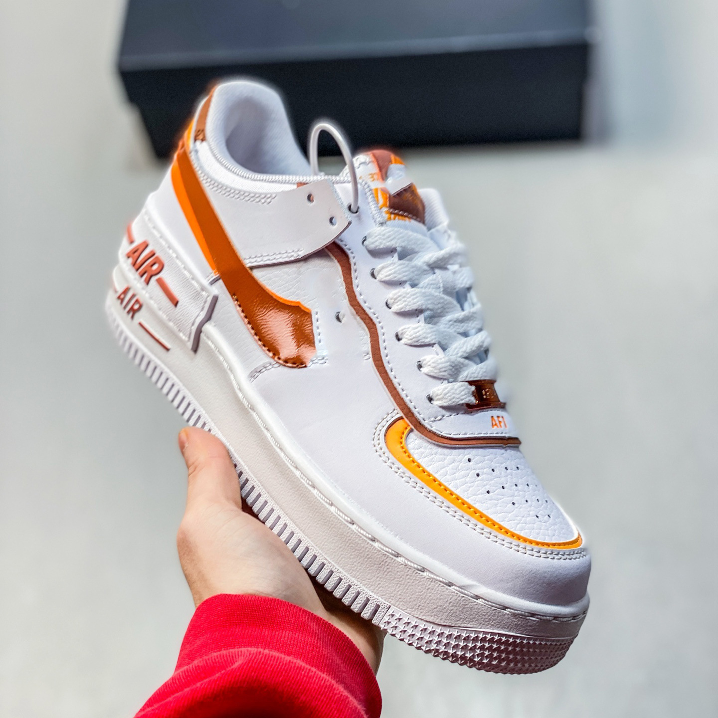 Pure original AF1 Sombra Fuerza Aérea No. 1 macarón deconstruir zapatos de suela gruesa para mujeres zapatos deportivos casuales para estudiantes