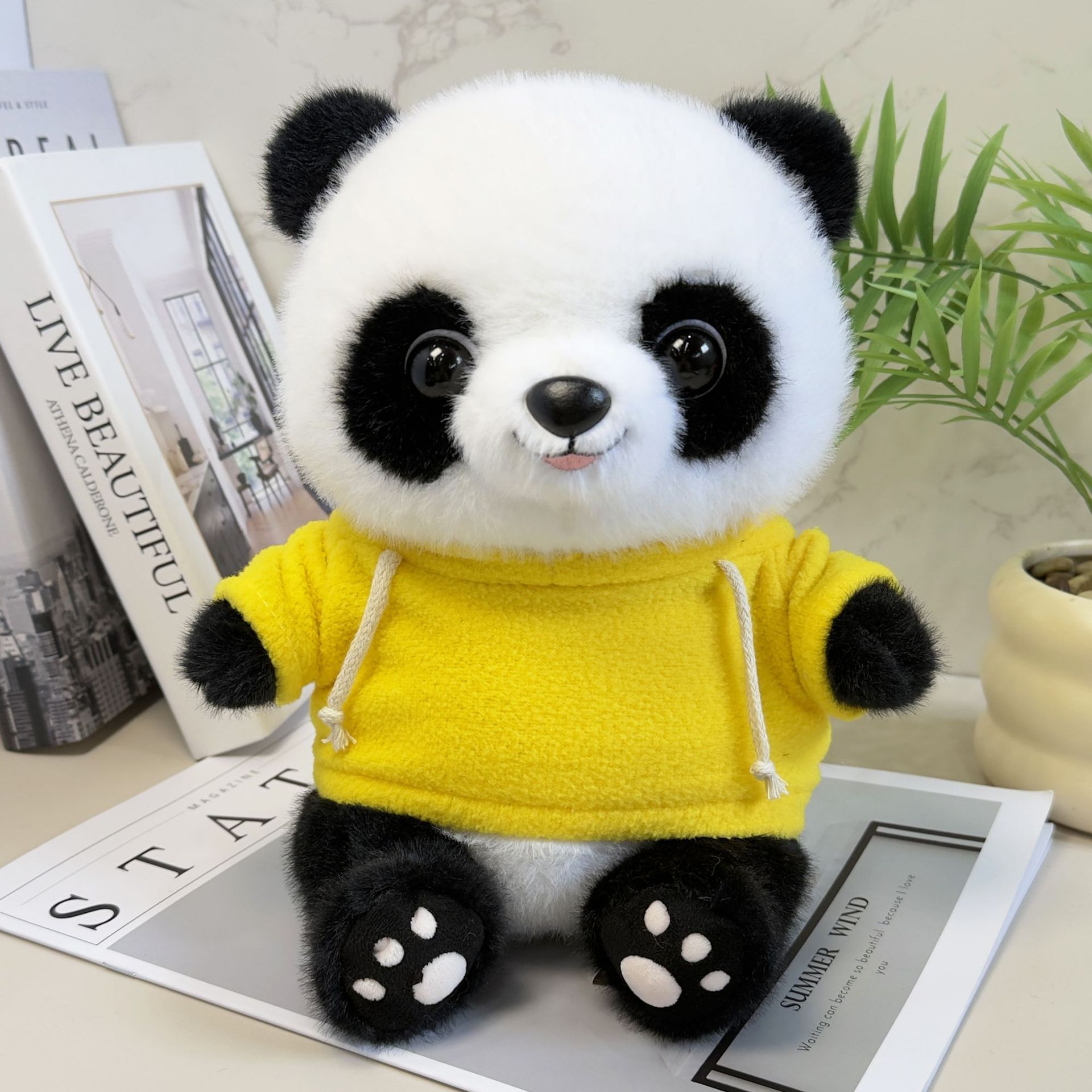 Cute tesoro nacional panda muñeca muñeca de peluche muñeca panda muñeca Chengdu logotipo de la empresa de impresión de recuerdos