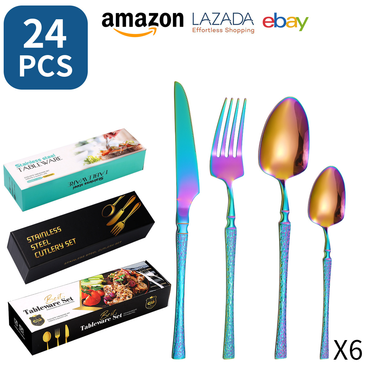 색상 24 조각 (6 명)