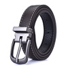 Universal belt suitable for men and women for leisure, black retro jeans for elementary school students, simple and elegant design, Korean style