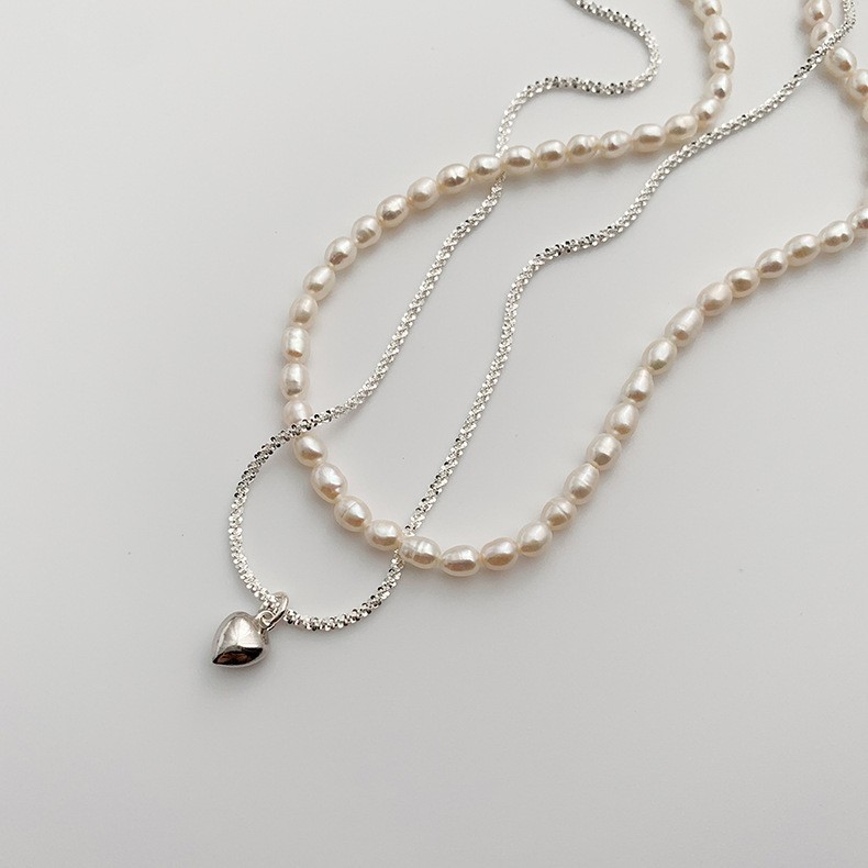 Geometric Pattern Women'S Gender Sweet Geometric Mixed Materials Irregular Plating Artificial Pearls Necklace 1 Piece