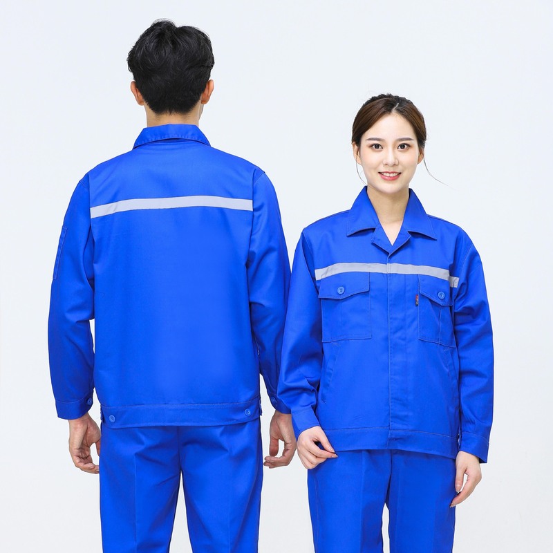 春秋系扣工作服套装男加厚耐磨耐脏工厂车间机修环卫服劳保服定制|undefined