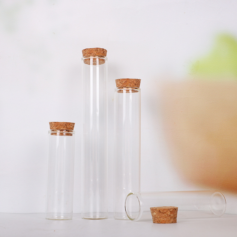 廠家供應25mm直口管制瓶透明胎毛收納瓶木塞漂流瓶加厚玻璃膠囊瓶