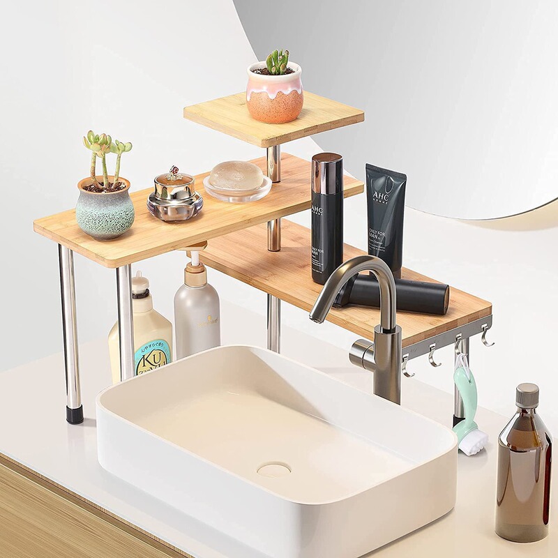 Household Table Storage Rack Kitchen Slant Multi-Layer Storage Seasoning Rack Stall Display Rack Corner Desktop Storage Rack