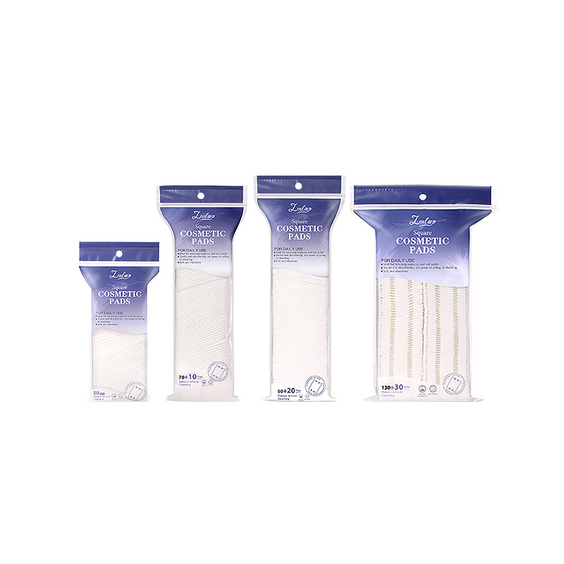 LMLTOP algodón sándwich 160 piezas de algodón de maquillaje de doble cara grueso borde de prensa de la cara húmedo algodón de limpieza de maquillaje exclusivo a través de la frontera