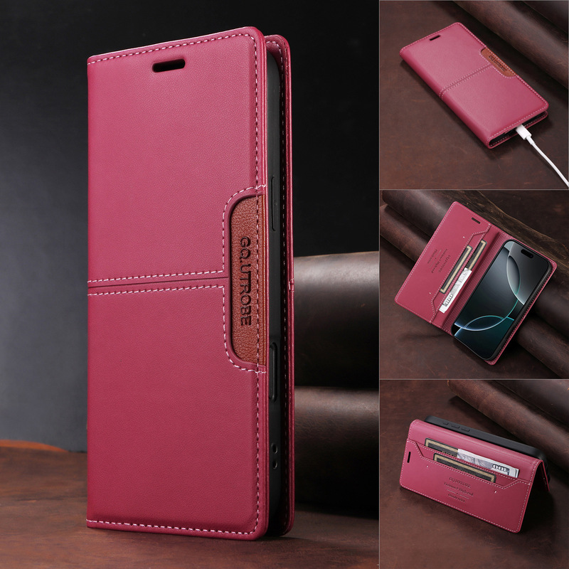 Suitable for Samsung S26Ultra Flip Phone Case, Samsung A57 5g Skin-Feel Wallet-Style Anti-Fall Phone Protective Case