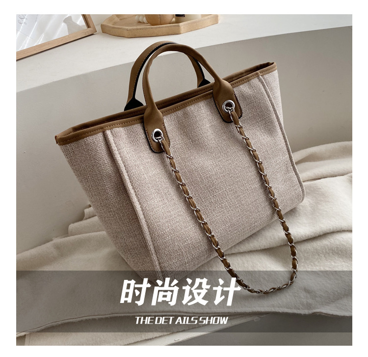 بسيطة Xiaoxiangfeng قماش حقيبة نسائية 2021 حقيبة يد جديدة حقيبة عصرية حقيبة سلسلة حقيبة الكتف display picture 23