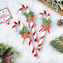 圣诞节装饰品圣诞拐仗金花30厘米小拐杖圣诞礼物圣诞树装饰挂件