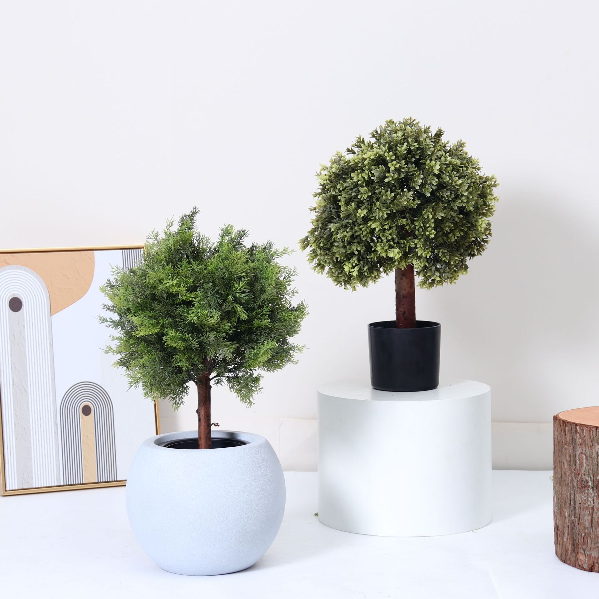 Simulación de bola de hierba de Milán, falsa planta verde, planta en maceta, decoración de piso para el hogar de interior, decoración de bolas, paisajismo de plantas biónicas