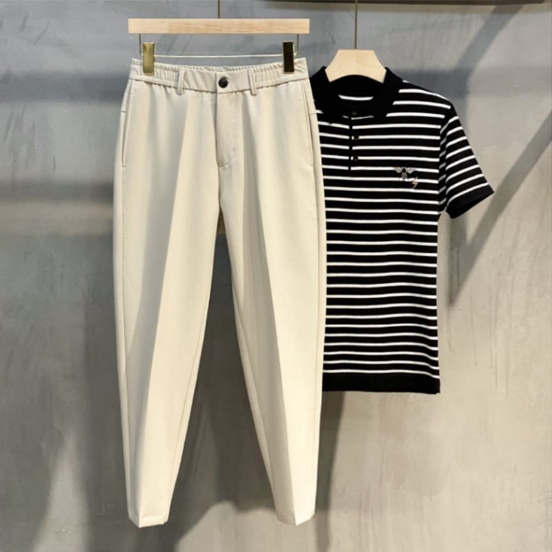 khaki Cropped Pants