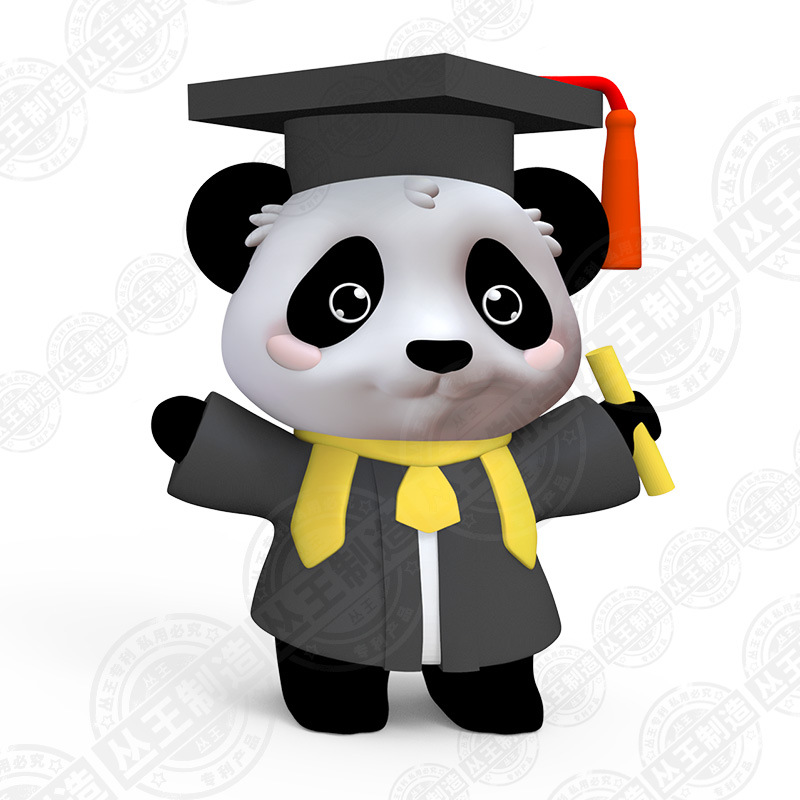 부드러운 플라스틱 Dr. Panda 장식품