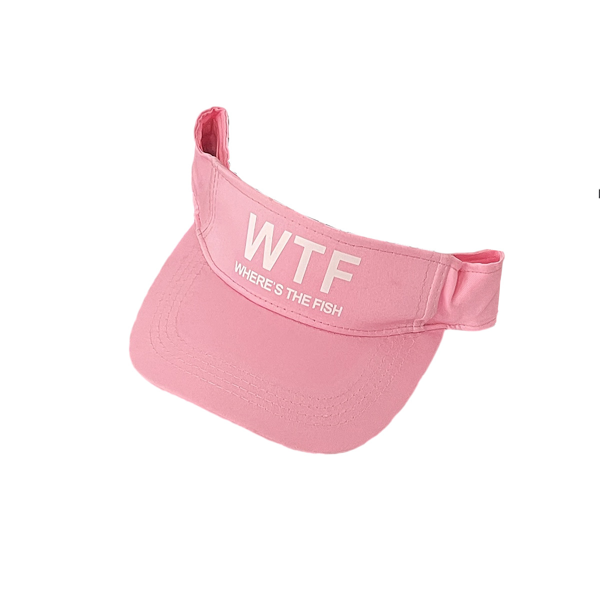 Unisex WTF printed letter empty top hat display face small UV protection sun hat casual everything for men and women_voghion.com
